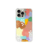 Funda para proteger iPhone, pintada a mano por Ana Tere Canales. Un diseño en tonos pasteles con toques rose gold.