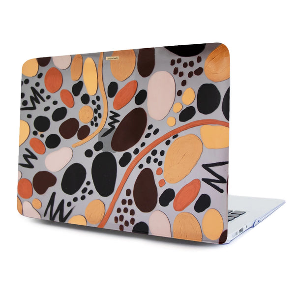 Funda para MacBook Apasionada pintada a mano por Ana Tere Canales. Un diseño artístico abstracto inspirado en la pasión y la creatividad.