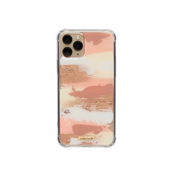 Funda para iPhone Cinnamon Swing pintada a mano por Ana Tere Canales. Un diseño artístico de pinceladas abstractas en tonos cinnamon.