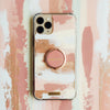 Funda para iPhone Cinnamon Swing y sujetador pintados a mano por Ana Tere Canales. Un diseño artístico de pinceladas abstractas en tonos cinnamon.