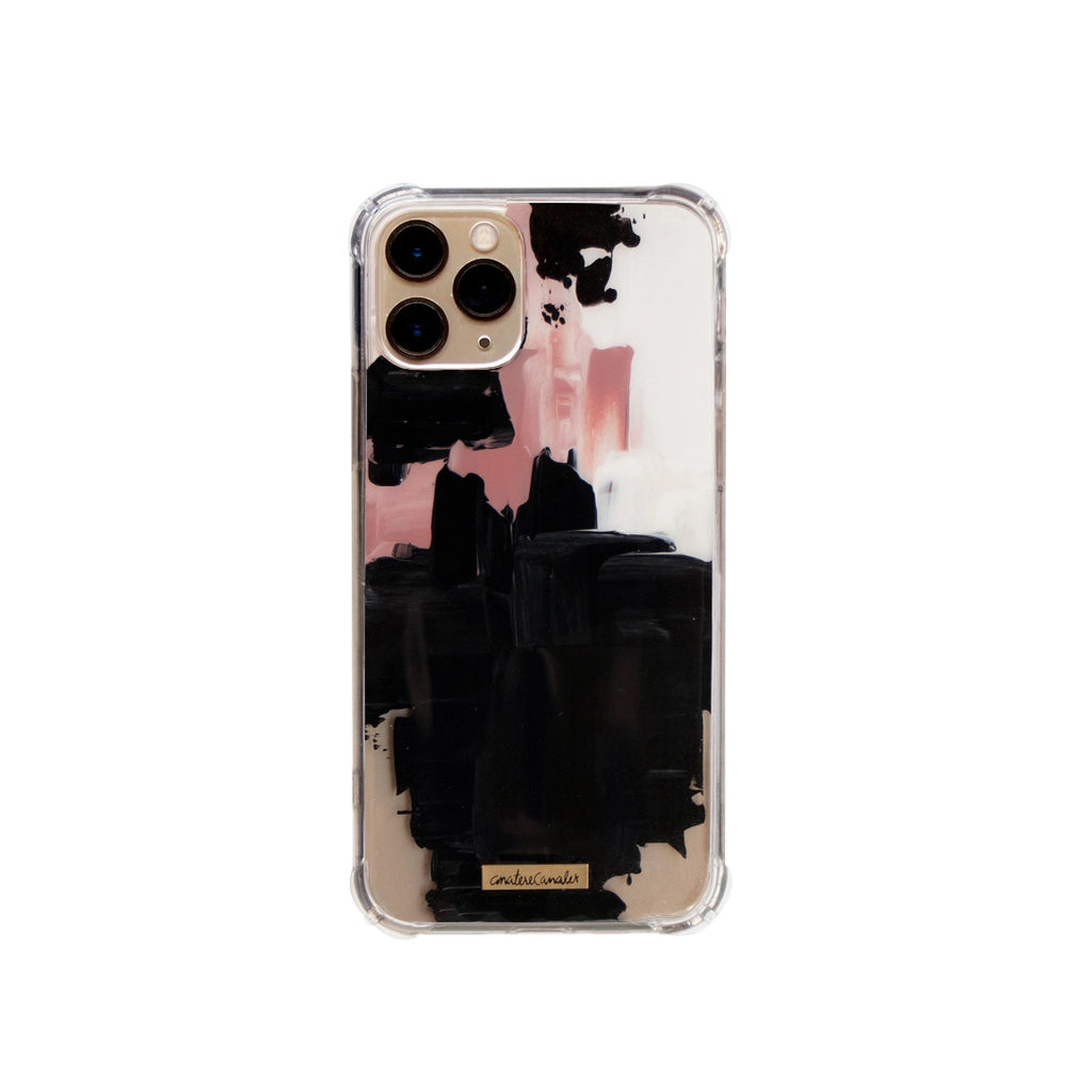 Funda para iPhone Equilibrio pintada a mano por Ana Tere Canales. Un diseño artístico abstracto inspirado en la armonía y el balance.