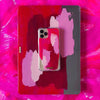 Fundas para iPhone y MacBook Granate pintadas a mano por Ana Tere Canales. Un diseño artístico inspirado en la piedra granate en tonos rojo profundo.