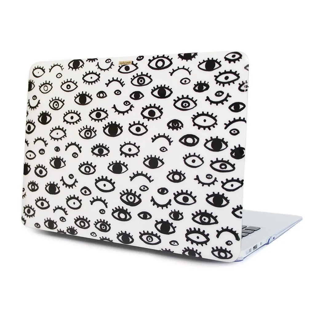 Funda para proteger AirPods. Un diseño de ojos pintado a mano por Ana Tere Canales.