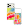 Funda MagSafe para proteger iPhone pintada a mano por Ana Tere Canales. Un diseño diseño mármol en colores vibrantes.