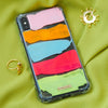 Funda para iPhone Summer Sunset pintada a mano por Ana Tere Canales. Un diseño artístico inspirado en un atardecer de verano en tonos cálidos y vibrantes.