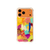 Funda para proteger  iPhone pintada a mano por Ana Tere Canales. Con diseño abstracto en colores vibrantes y textura real de pinceladas. Perfecta para dar un estilo creativo y original al celular.