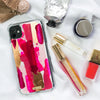 Funda para iPhone Torino Rose pintada a mano por Ana Tere Canales. Un diseño artístico en tonos rosa suaves y estilo contemporáneo.
