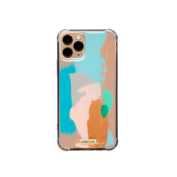 Funda para iPhone Vanilla pintada a mano por Ana Tere Canales. Un diseño artístico en tonos vainilla, crema y beige.