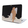 Funda para MacBook Zebra pintada a mano por Ana Tere Canales. Un diseño artístico inspirado en el estampado zebra en blanco y negro.
